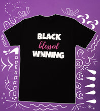 Load image into Gallery viewer, Black Blessed WiNNING Tee
