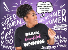 Load image into Gallery viewer, Black Beautiful WiNNING Tee
